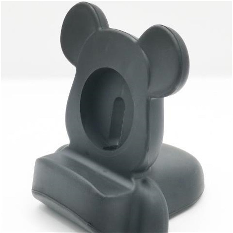 Draagbare Apple Watch dock van zacht siliconen materiaal.