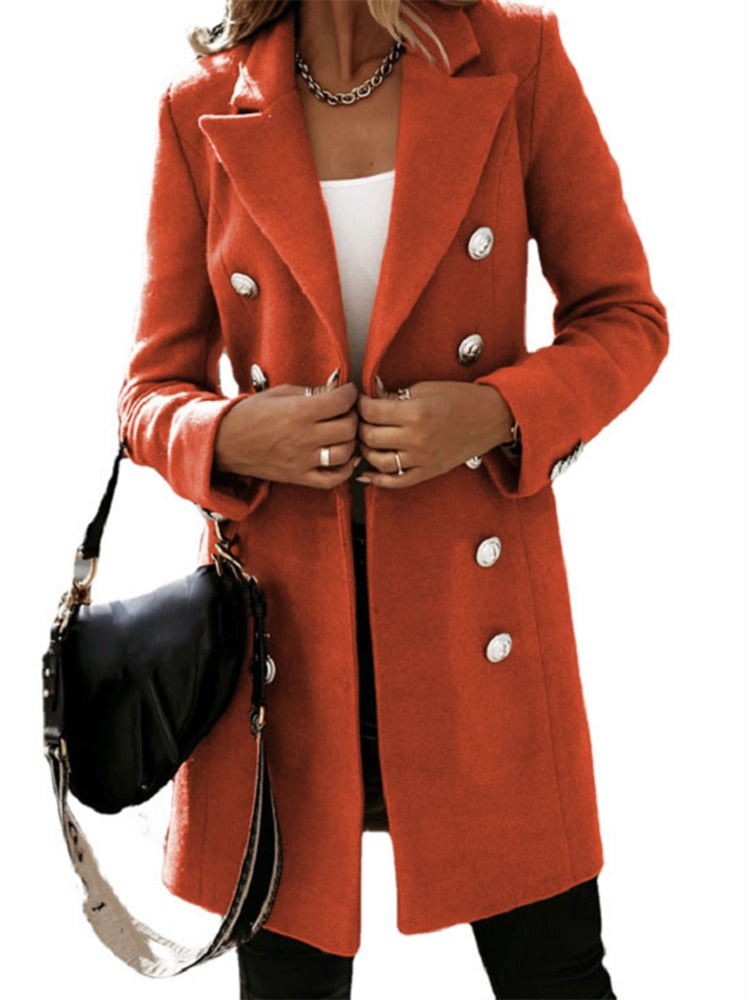LindasCoat dames trenchcoat, veelzijdige lange jas die elke outfit compleet maakt.