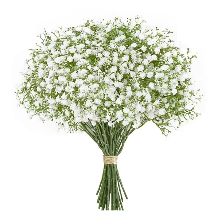 Diverse kunstbloemen bundel met gipskruid, lavendel en andere bloemsoorten, perfect voor woon- & bruiloft decoratie.