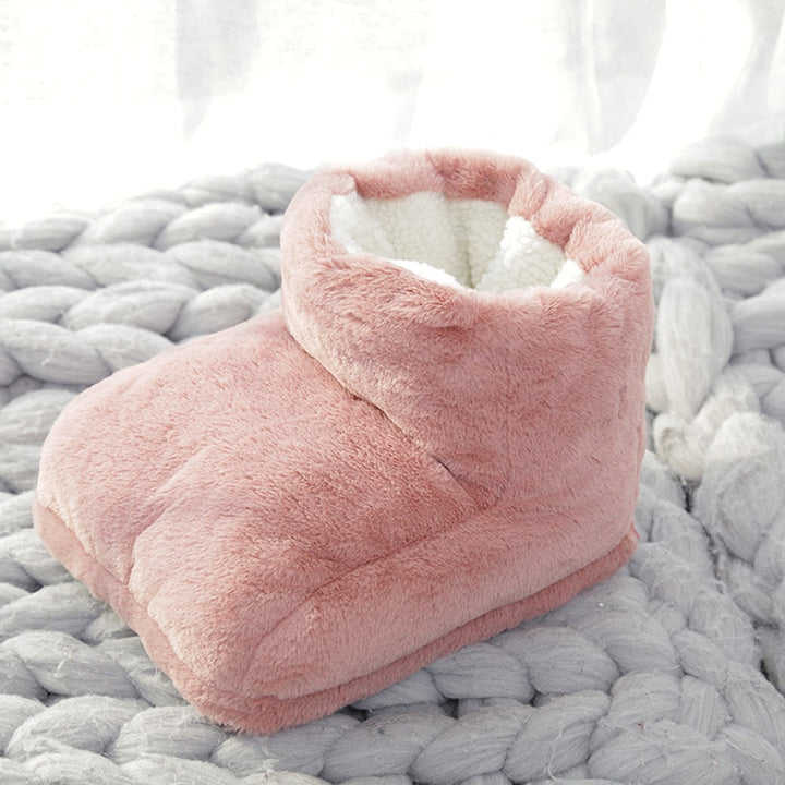 Grijze draadloze elektrische voetverwarmer van zacht fleece, biedt comfortabele warmte in 3 standen.