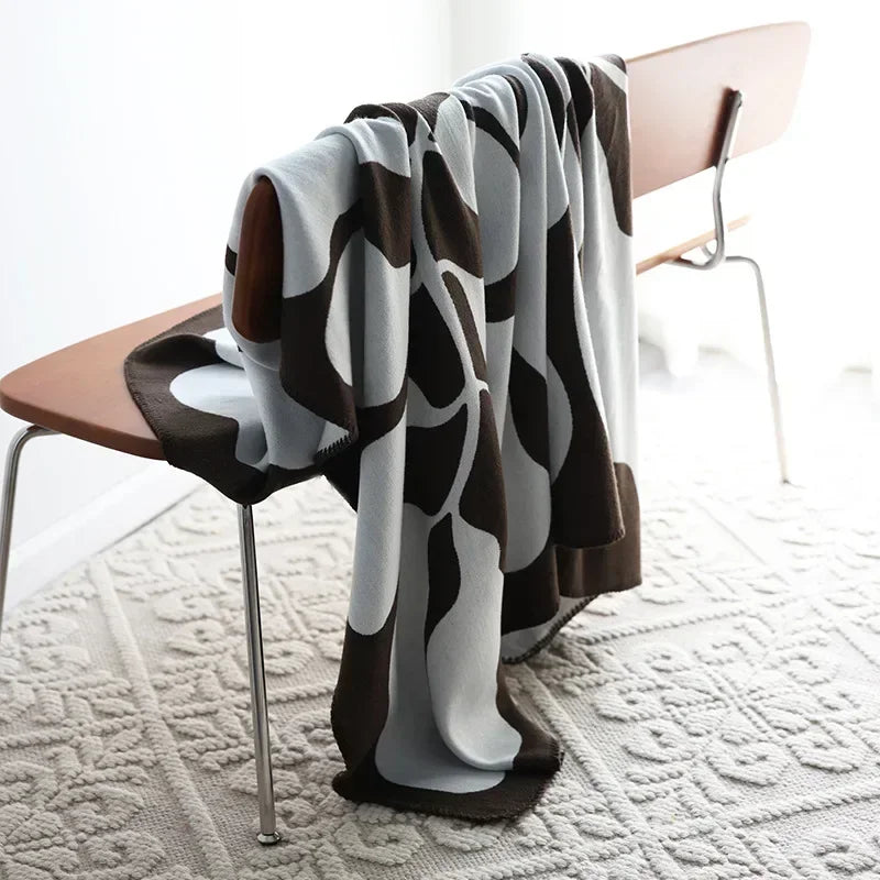 Comfortabel beddeken: warm en zacht Scandinavisch jacquard plaid van imitatie kasjmier, verrijkt je slaapkamer.