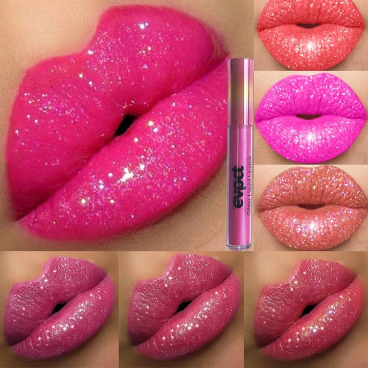Dames lipgloss aanbrengen: glanzende, waterproof lippen met een diamond finish, langhoudend effect.