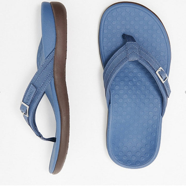Zeer lichte orthopedische dames teenslippers; voor onbezorgd loopcomfort en voetsteun.