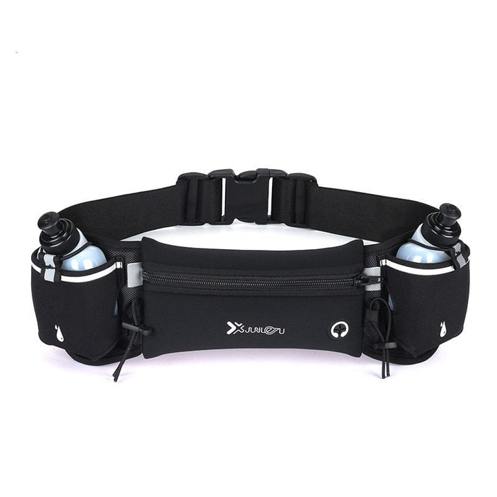 Unisex hardloopriem met comfortabele pasvorm en bidonhouders, geschikt voor intensieve trainingen en marathons.