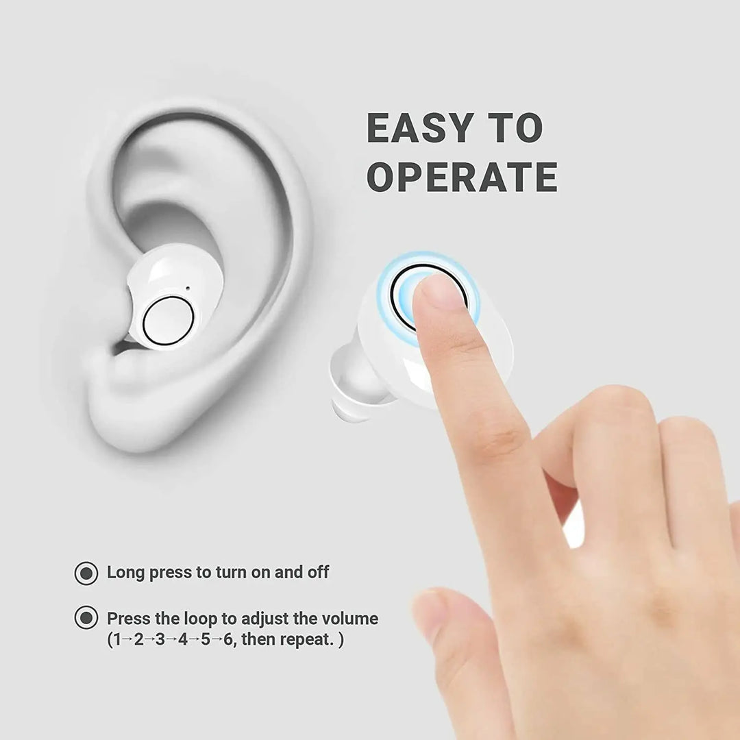 Geavanceerde geluidsversterker: compact Bluetooth gehoorapparaat voor uitzonderlijk helder horen en spraak.