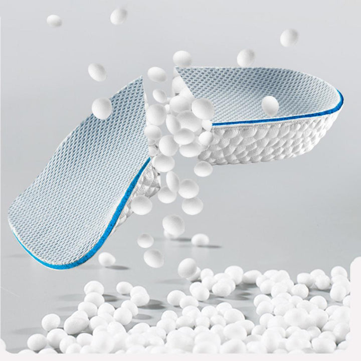 Set unisex inlegzolen met hoogteverhoging, speciaal ontworpen voor comfort en correcte voetboogondersteuning.