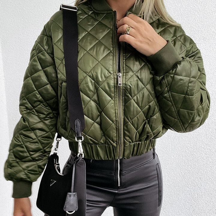 Gewatteerde damesjas, perfecte bovenkleding voor een stijlvolle en comfortabele look.