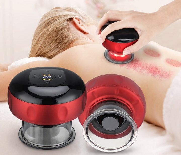 Elektrische cupping massage set verlicht spierpijn, rugpijn en vermindert cellulitis voor thuisgebruik.
