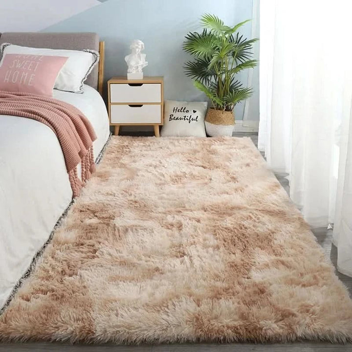 Warm en comfortabel kunstbont vloerkleed, zacht gradient design. Biedt luxe en sfeer voor elke ruimte thuis.