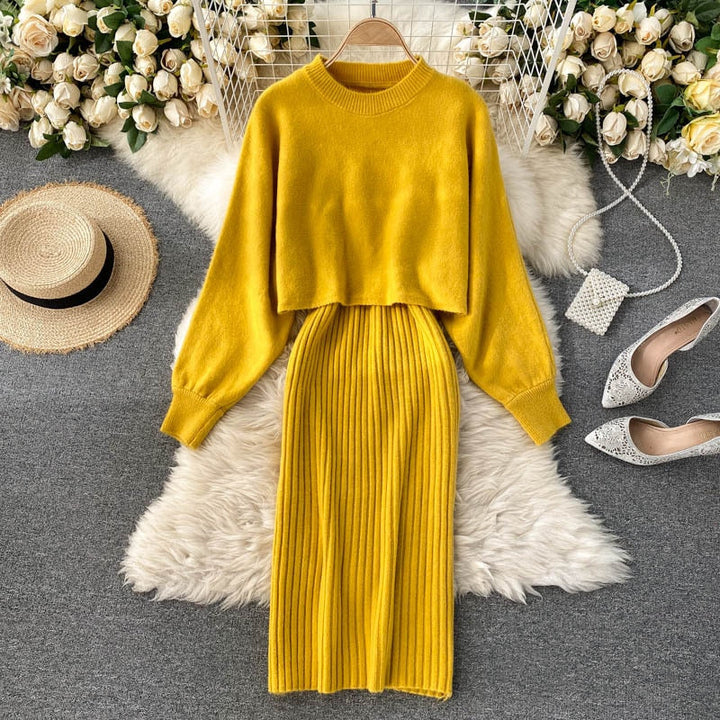 Veelzijdige bodycon jurk, ideaal voor een stijlvolle outfit met de bijpassende trui.