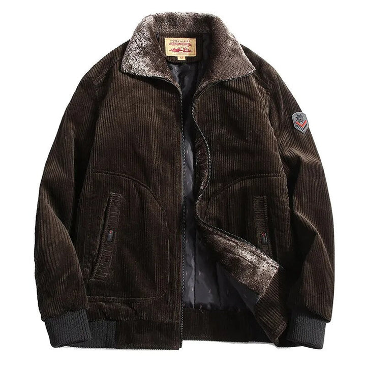 Casual heren corduroy jas, ideaal als warme en stijlvolle winterkleding.