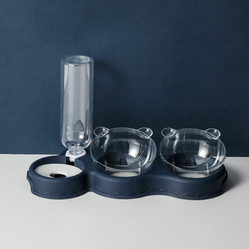 Anti-braak Karl kattenvoerbak & hondenvoerbak, 3-in-1. Verhoogde stand voor betere spijsvertering en gezondheid.