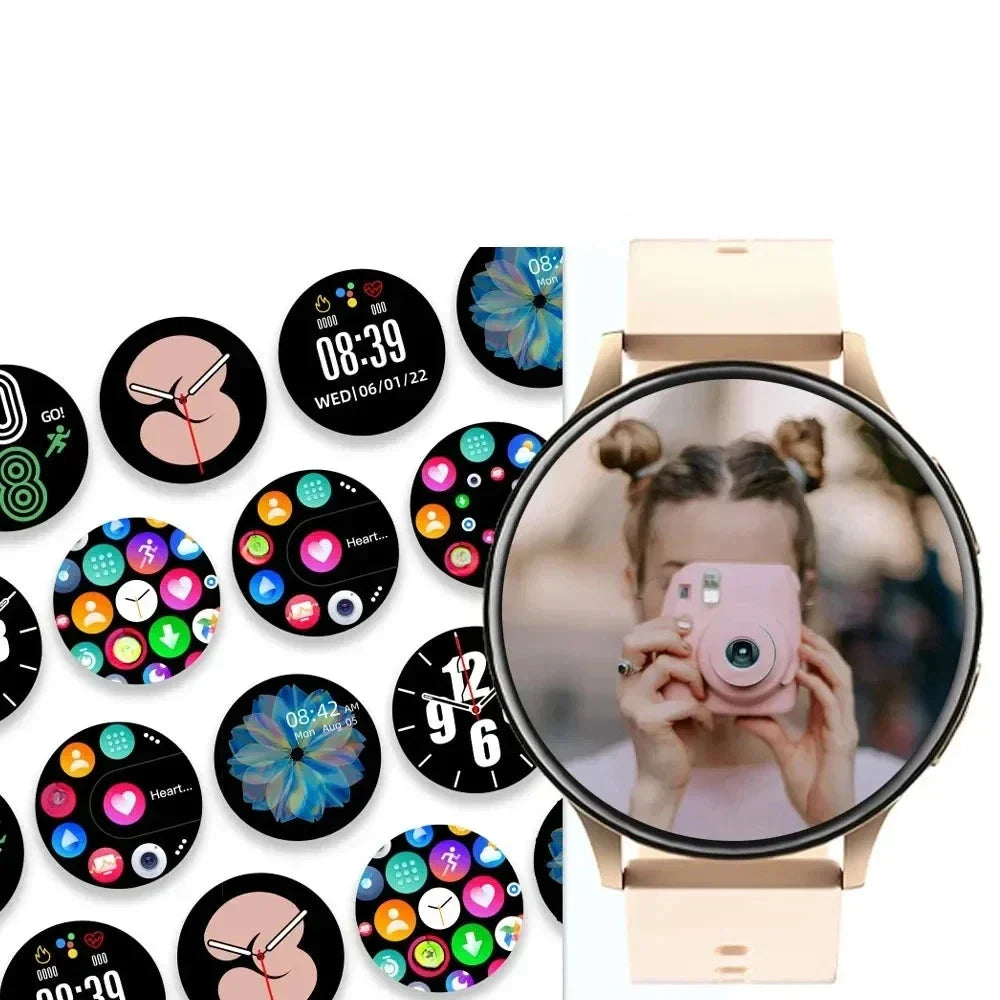 Dames smartwatch Lumea Active om de pols, een comfortabele wearable voor sport, werk en dagelijks gebruik.
