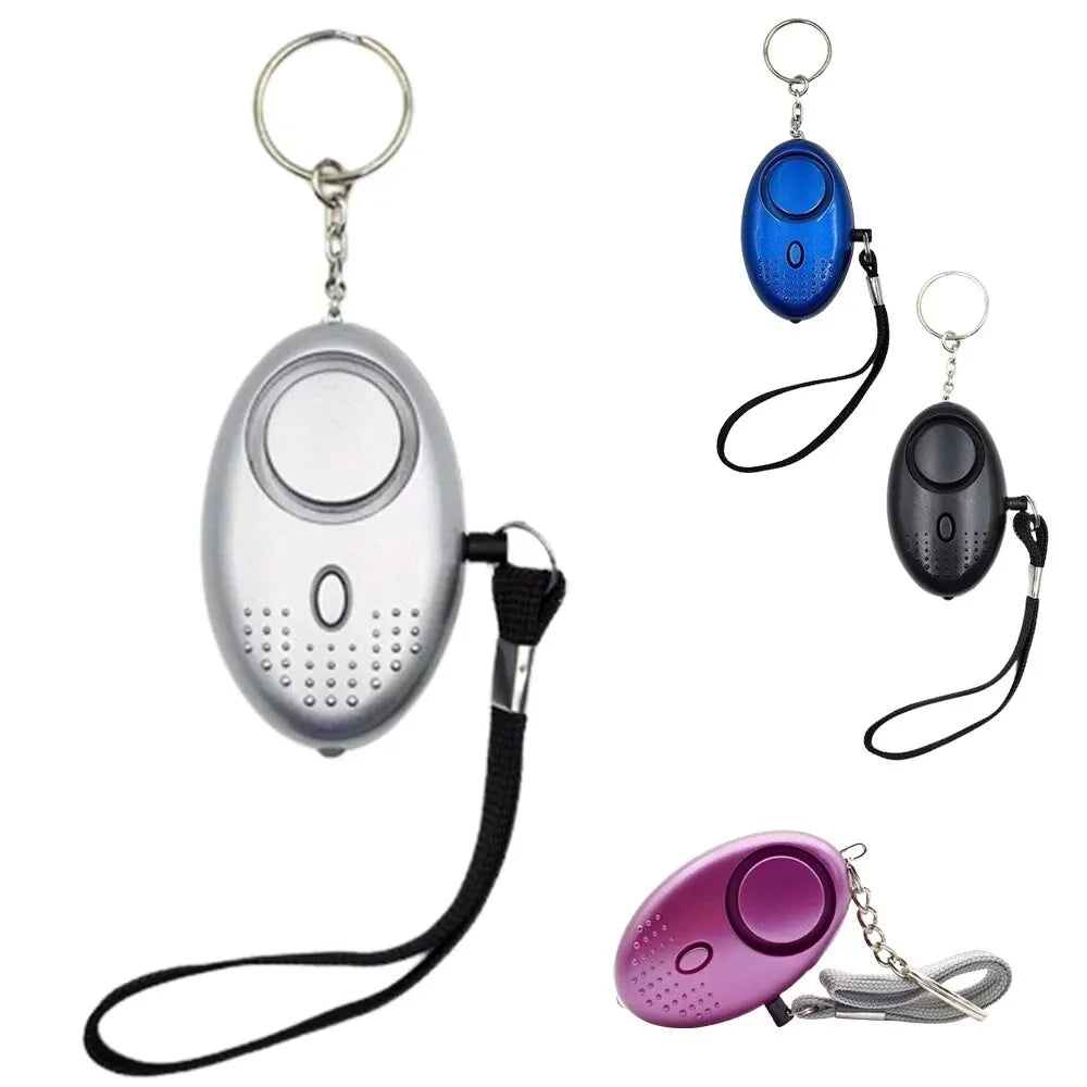 Compact veiligheidsalarm met 130 dB sirene en LED-zaklamp voor persoonlijke veiligheid in noodsituaties.