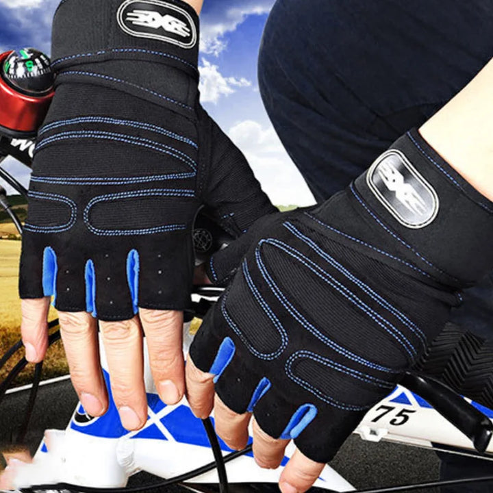 Unisex trainingshandschoenen met polsondersteuning voor extra bescherming en stabiliteit bij fitness en krachttraining workouts.