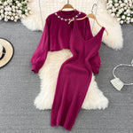 Fuchsia met parels