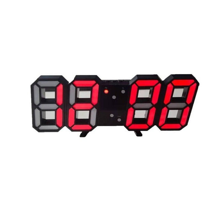 Dimbare LED digitale klok, 3D wandklok, modern design, gemakkelijk af te lezen.