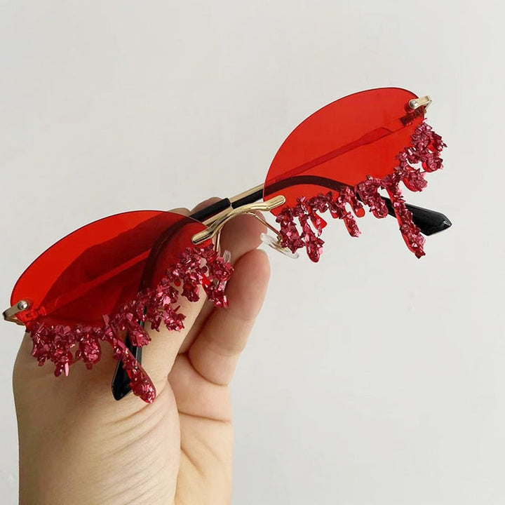 Leuke dames glitter zonnebril, onmisbaar voor carnaval, festivals en zomerse feestjes.
