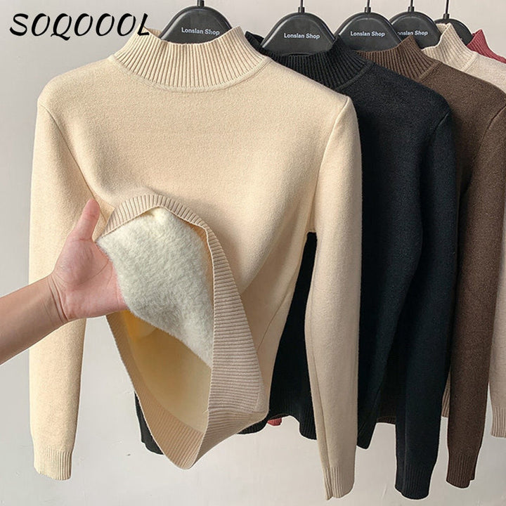 Dames gevoerde wintertrui, super warm en comfortabel. Jouw modieuze en veelzijdige winter essential.