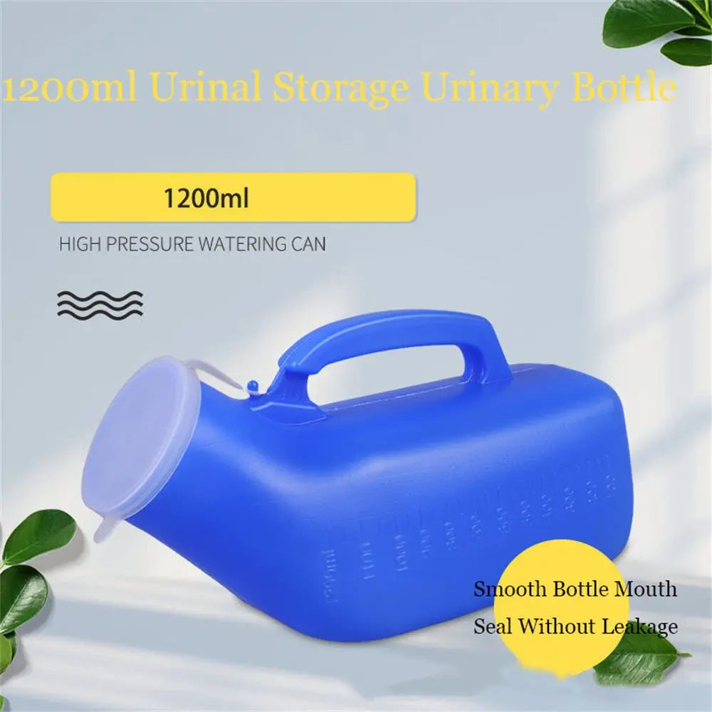 Praktische mobiele urinaal, 1200ml, met ergonomisch design voor mannen; bevordert hygiëne onderweg.