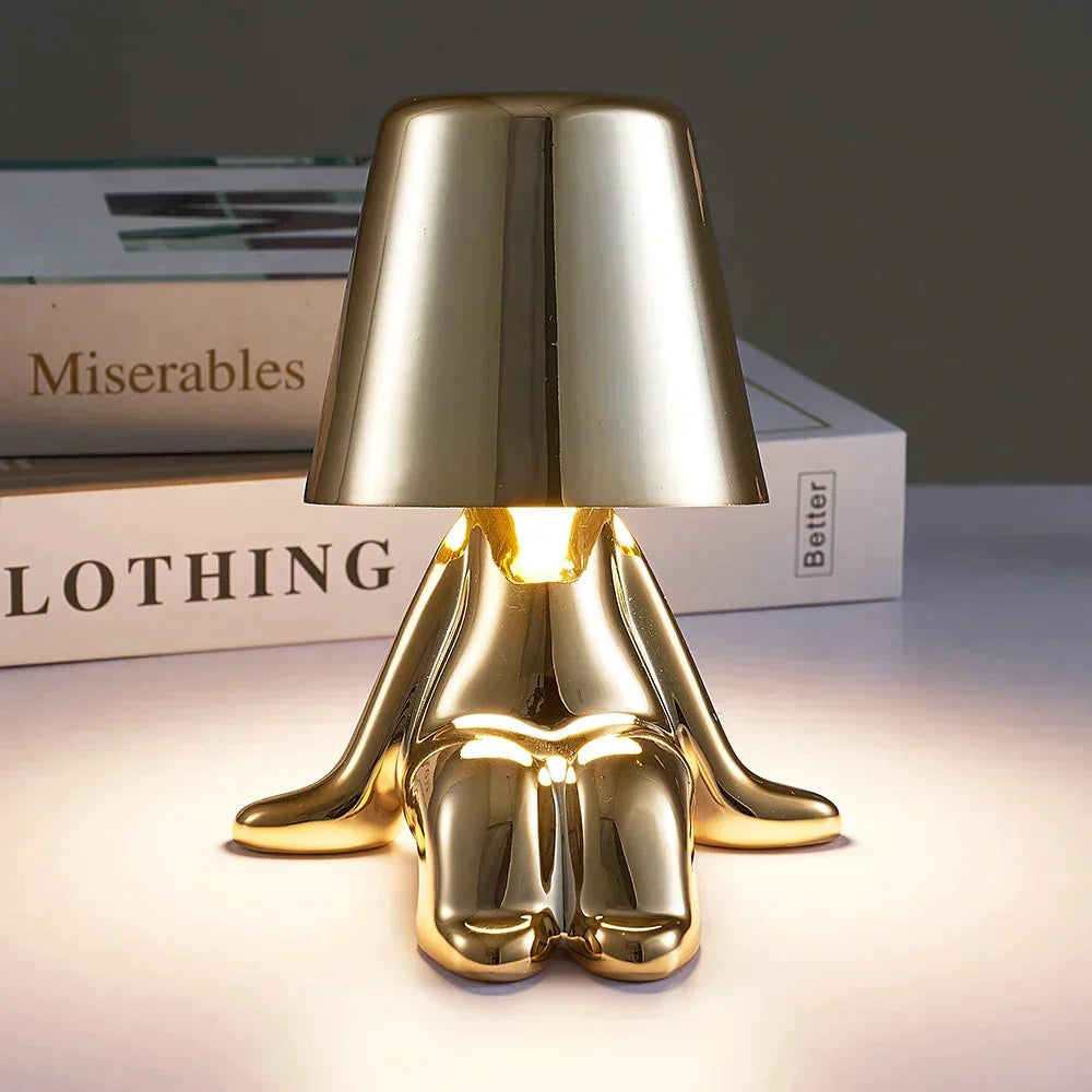 USB oplaadbare LED tafellamp, draadloos en dimbaar. Uniek design voor sfeervolle verlichting.