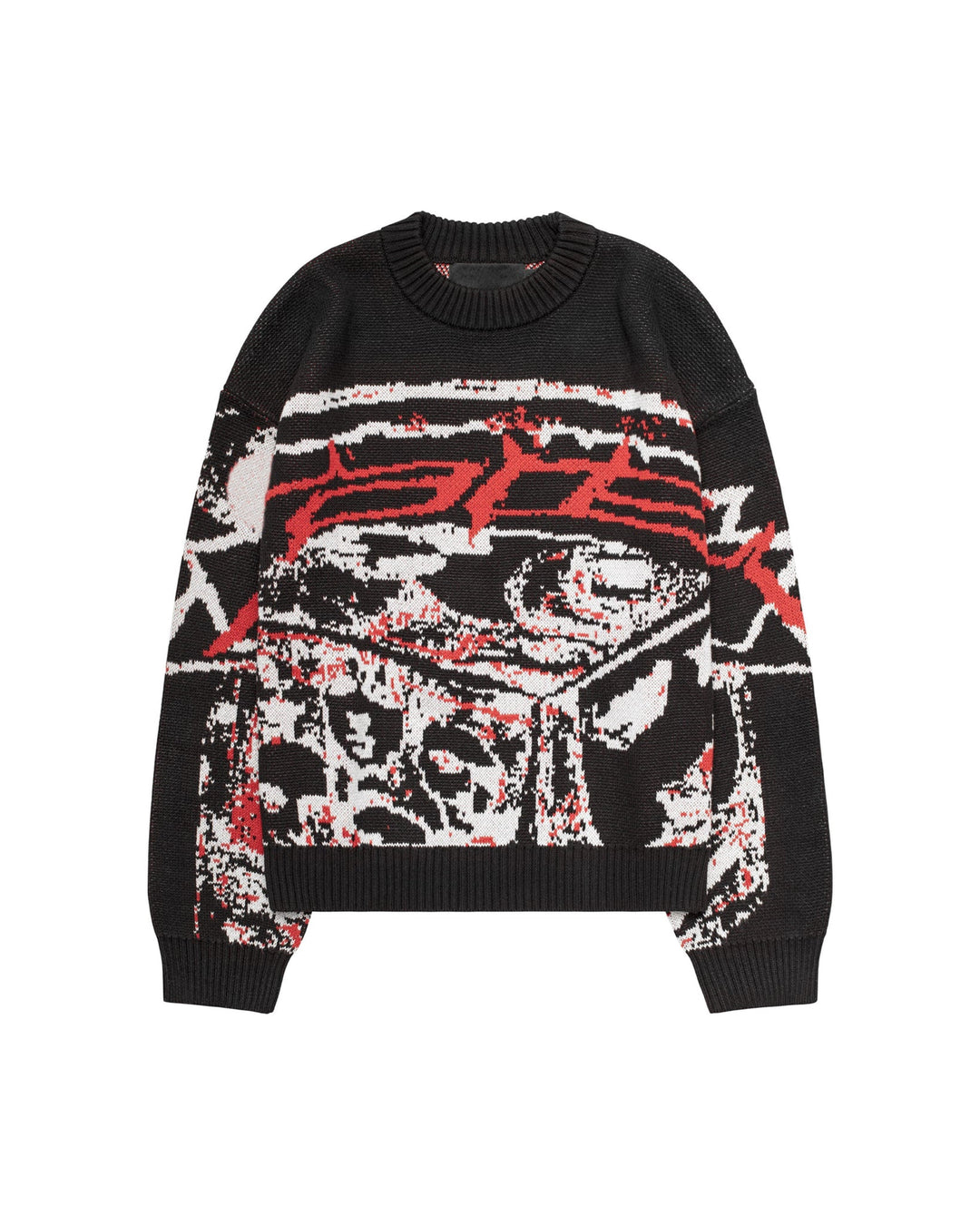 Maak een fashion statement met deze unieke oversized dames trui met opvallende print, streetwear stijl.
