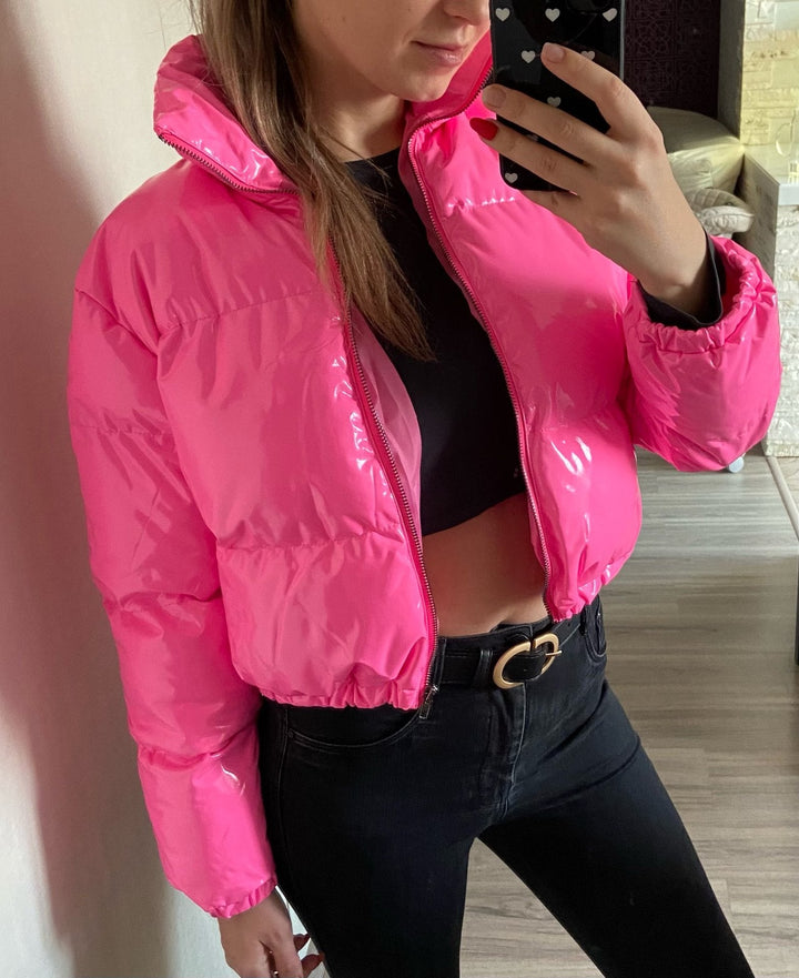 Stijlvolle Pia dames pufferjack blauw, ideale warme winterjas en modieuze bovenkleding.
