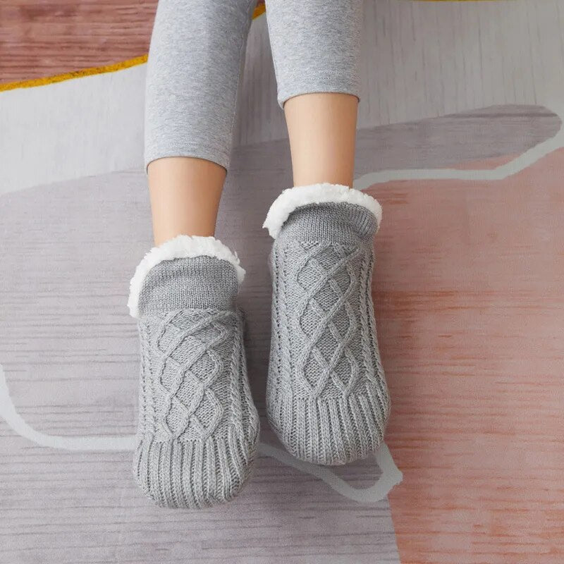 CozySteps dikke kasjmier pantoffels; comfortabele wintersokken voor mannen en vrouwen. Ideaal tegen kou.