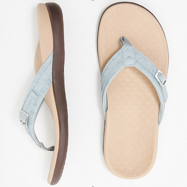 Strandklare orthopedische dames slippers; antislip en comfortabel voor een zorgeloze zomer.