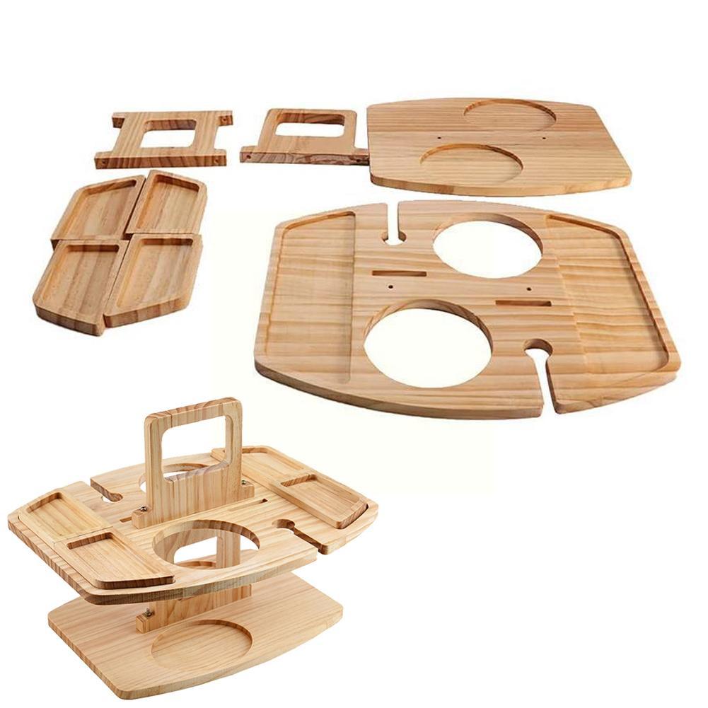 Geniet van gemak met deze draagbare houten picknicktafel. Overal te gebruiken: buiten, tuin, terras, camping. Opvouwbaar design.