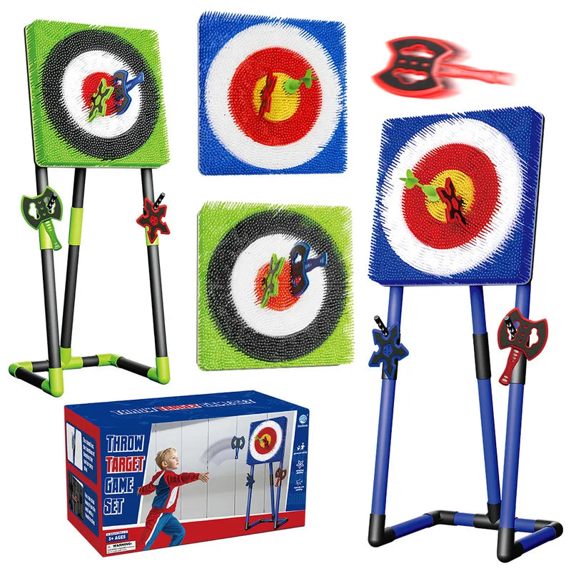 Magnetisch dartbord met verstelbare standaard, geschikt voor verschillende leeftijden kinderen.