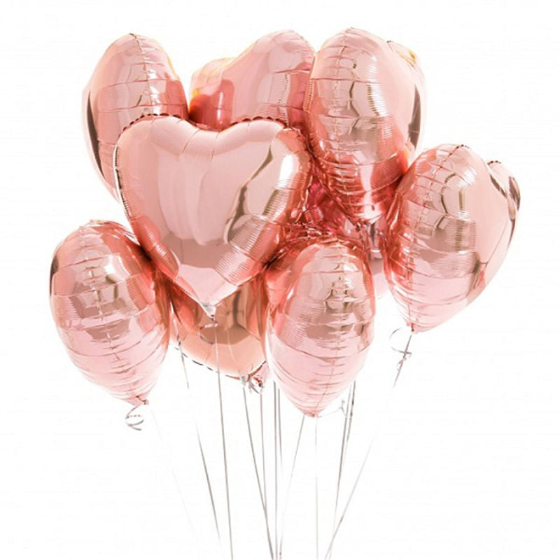 Prachtige set van 20 hartjes ballonnen voor bruiloft, verjaardag of een romantische gender reveal.