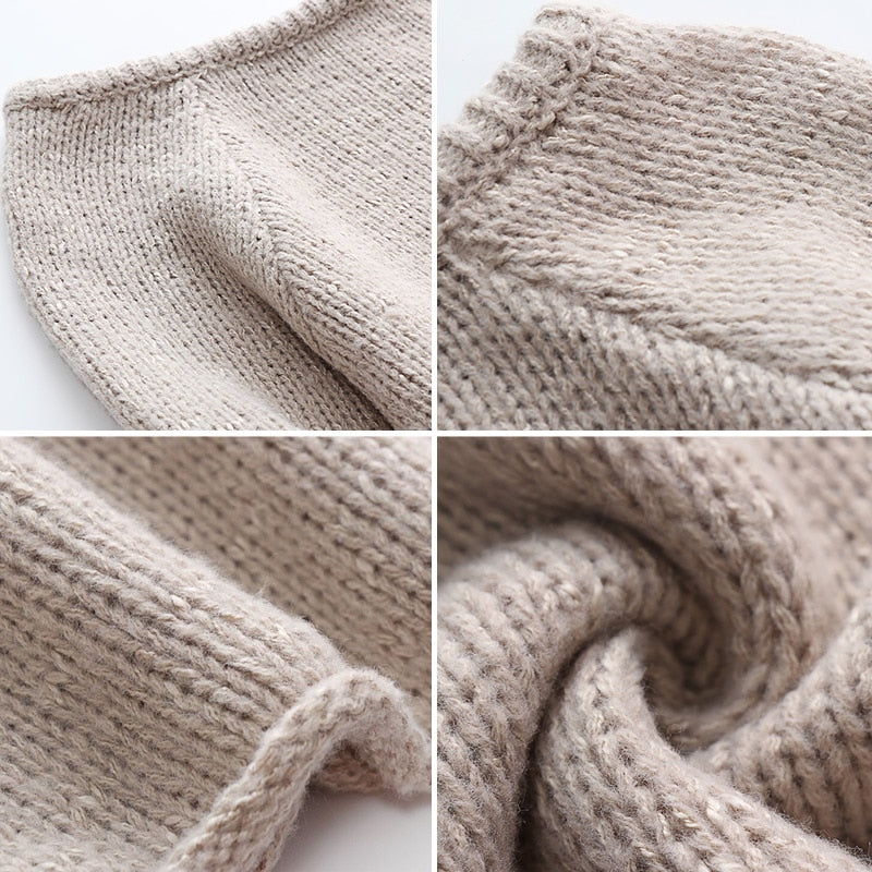 Stijlvolle oversized gebreide dames trui voor de winter. Comfortabel en warm met een trendy look.