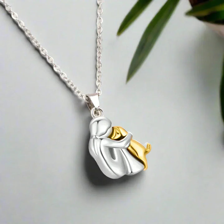 Zwarte unisex herinneringsketting 'Liefdesband' voor huisdier, ideaal voor honden- of kattenliefhebbers.