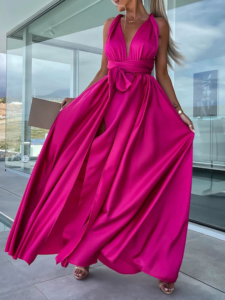 Maxi jurk Pip voor dames, voorzien van een chique split voor een elegante en speelse uitstraling.