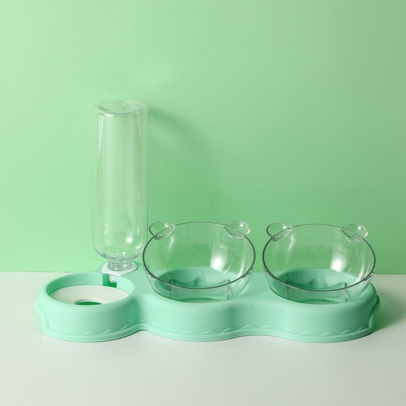 Moderne Karl huisdier eet- en drinkbak, 3-in-1. Verhoogd design helpt tegen braken. Geschikt voor huisdieren.