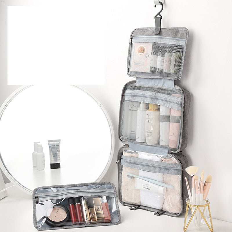 Reisaccessoire: cosmetica opbergtas, compact en makkelijk mee te nemen.