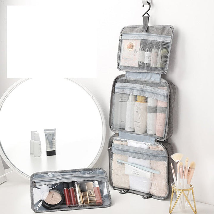 Reisaccessoire: cosmetica opbergtas, compact en makkelijk mee te nemen.