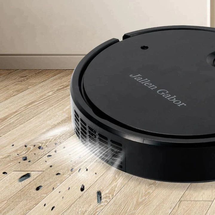 Stijlvolle, stille robotstofzuiger in compact design, past naadloos bij elk interieur, voor dagelijks schoonmaken.