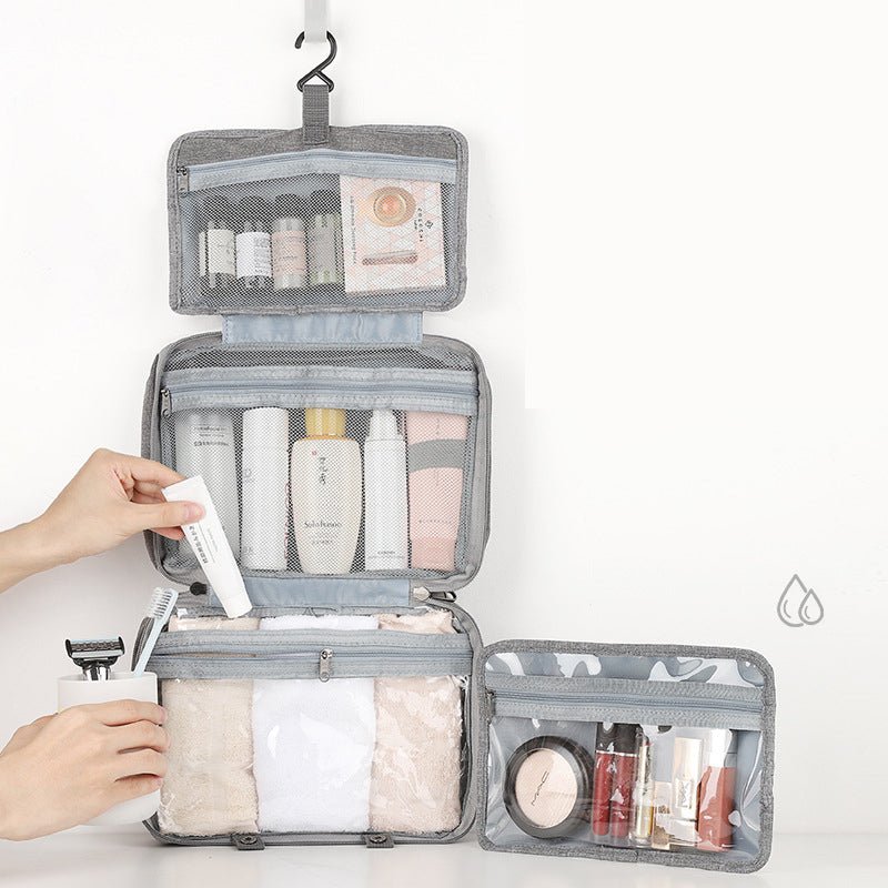 Geordende reizen met deze waterafstotende cosmetica organizer met 4 vakken.