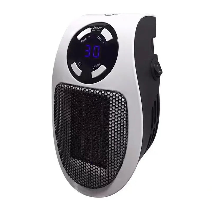 Praktische compacte verwarming met draaibare stekker. Inclusief afstandsbediening, timer en LED display voor thuis.