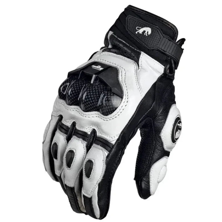 Duurzame unisex motorhandschoenen, wind- en waterdicht met carbon bescherming en touchscreen functie voor de winter.