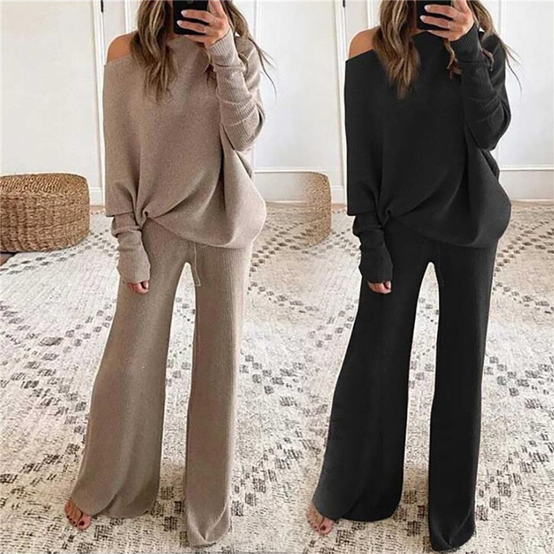 Dames oversized huispak in zachte stof, ideaal voor comfortabele loungewear en ontspanning thuis. Casual set.