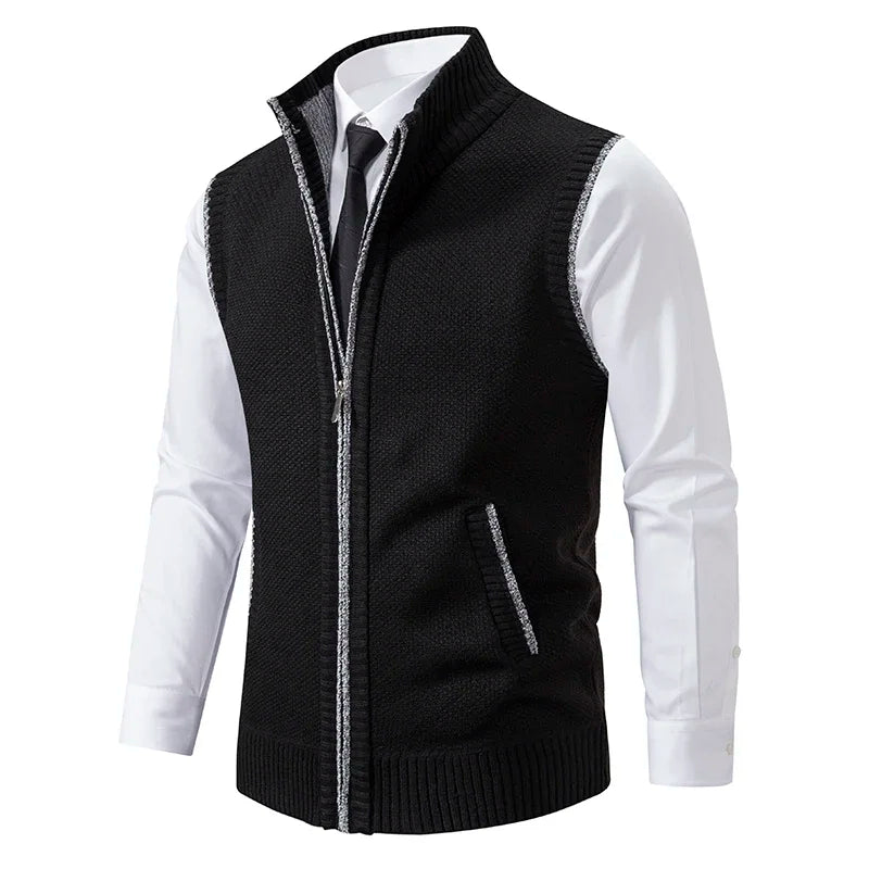 Elegant heren vest met slanke pasvorm. Ideaal voor een professionele, stijlvolle business look.