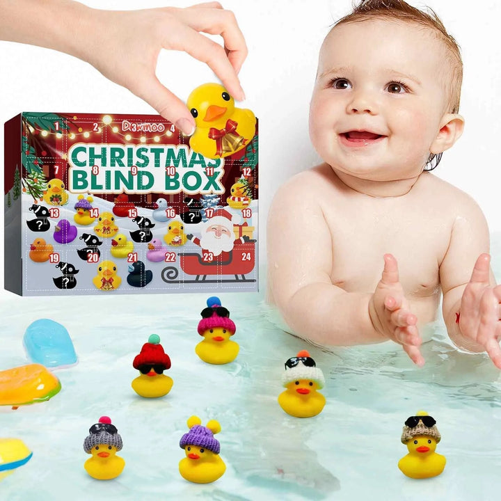 Kinder badeendjes adventskalender 2025 met verrassend speelgoed voor december en kerst.