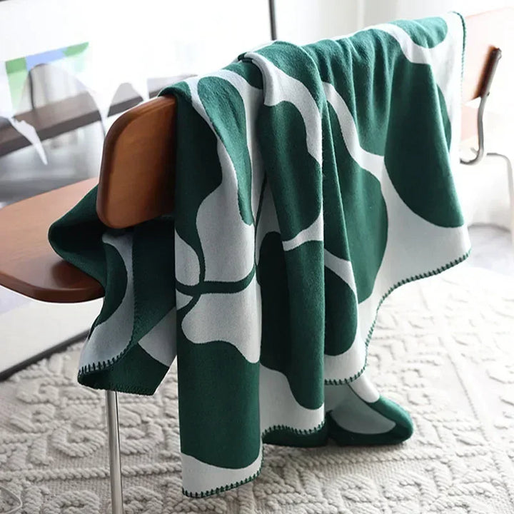 Stijlvol jacquard plaid in Scandinavische stijl, zacht en warm imitatie kasjmier voor bank, bed en decoratie.