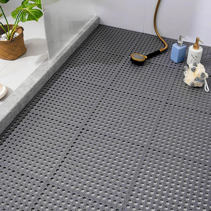 Detail van de GripDrop antislip douchemat, toont textuur voor extra grip en comfort in de natte badkamer.