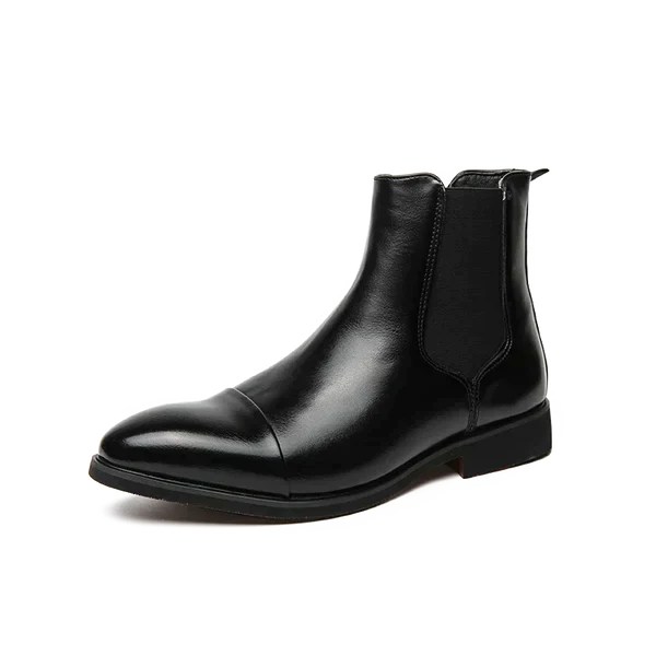Formele rode Chelsea boots voor heren, een unieke en elegante toevoeging aan je garderobe.