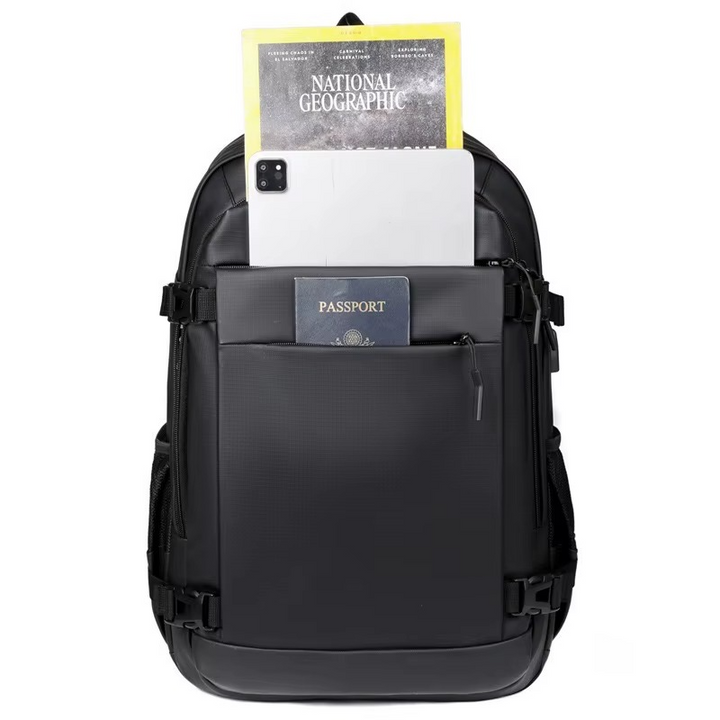 Duurzame waterdichte heren tas, perfect voor werk, school en reizen met veilig laptopvak.