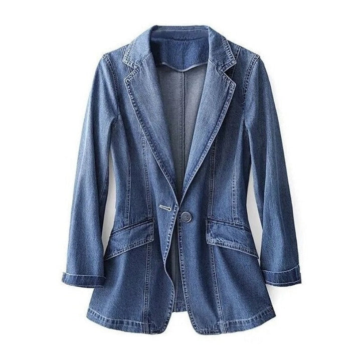 Stijlvolle moderne damesblazer, perfect voor een trendy casual look in herfst en lente.